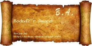 Bodnár Amand névjegykártya